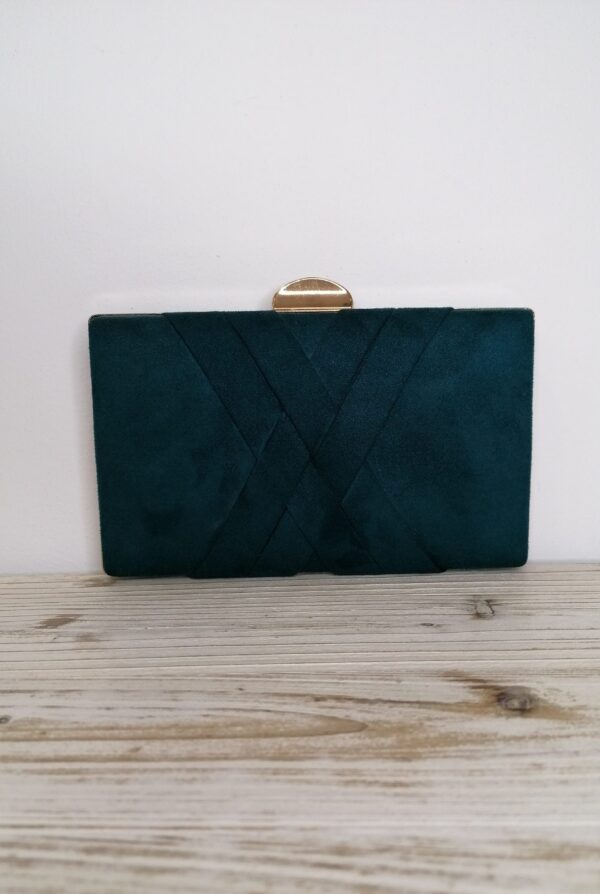 Clutch Daphne Verde Agua Oscuro