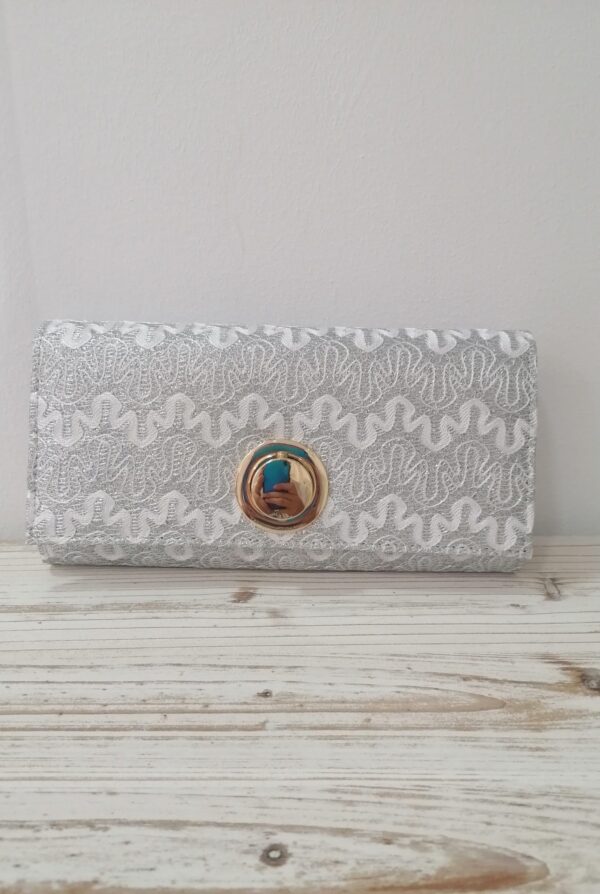 Cartera Samari plateada